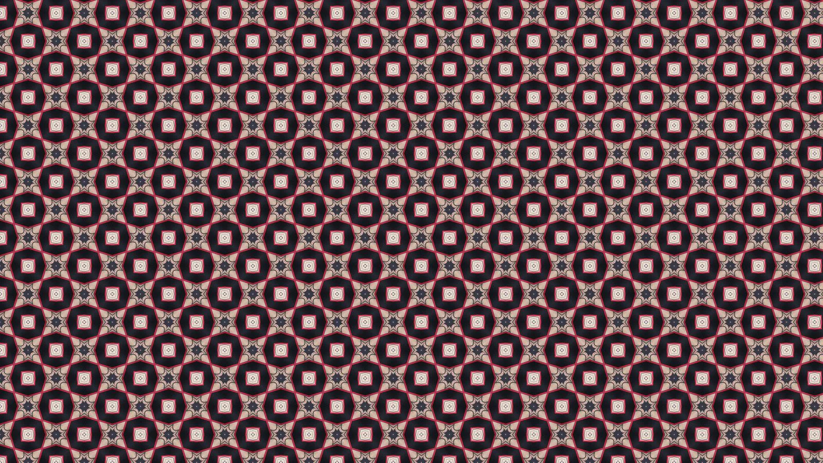 A geometric wallpaper pattern repeating across the frame.